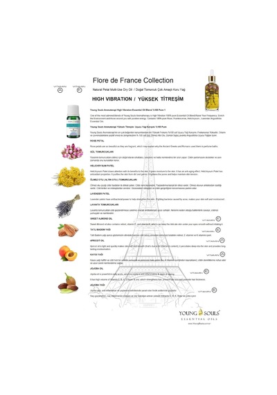 Tr Aromatherapy High Vibration Multi Use Yüksek Titreşim Yüz Saç Tırnak & Vücut Bakım Kuru Yağ 100 Ml