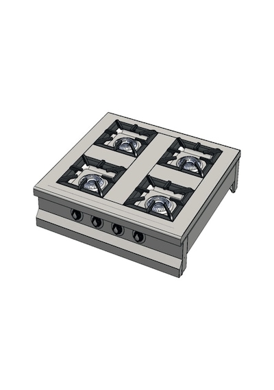 Csa Karacasan Set Üstü Dörtlü 4 Gözlü Doğalgazlı Ocak 100x100x25cm