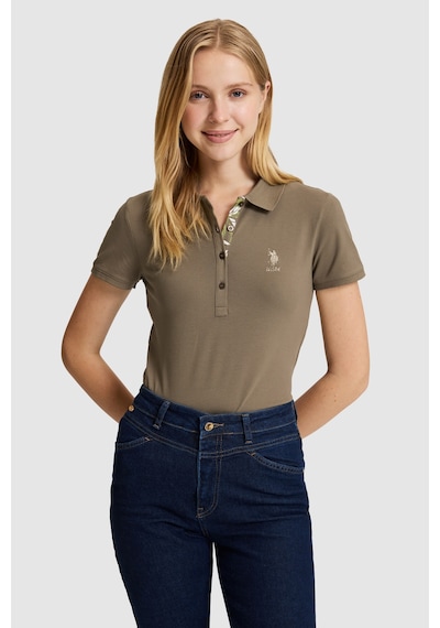 U.S. Polo Assn. U.s. Polo Assn. Kadın Haki Tişört Basic 50321798-vr027