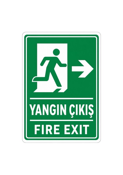 Yangın Çıkış 35x50cm Pvc Isg Levha