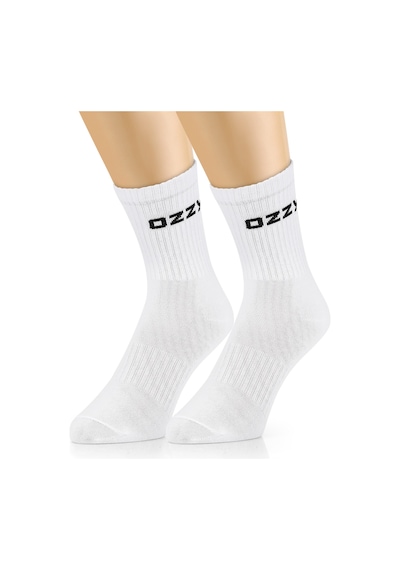 Ozzy Socks 3 Çift Uzun Konçlu Tenis Spor Çorabı Beyaz Paket Beyaz