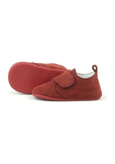 Hapshoe Kids Hakiki Deri Bordo Cırtlı Kız Bebek Patik Bordo