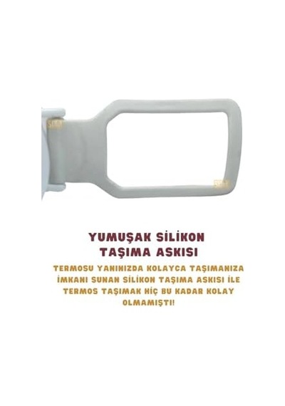 650ml Lisanslı Çift Katlı Paslanmaz Çelik Termos 8 Saat Sıcak Soğuk Kutulu Beyaz Açık Beyaz