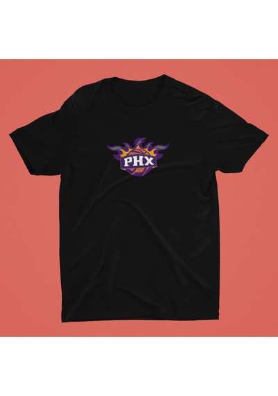 Noıssey Phoenix Suns Retro Tasarımlı Unisex Oversize T-shirt Siyah
