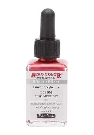 Schmincke Aero Color Akrilik Mürekkep 28Ml 903 Aero Metallic Red