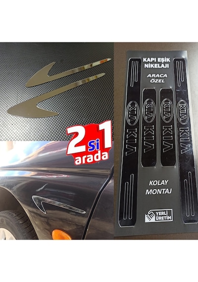 Kia Ceed Kapı Eşiği Set + Çamurluk Vent Krom Görsel