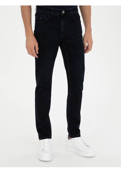 Cacharel Lacivert Slim Fit Jean Pantolon