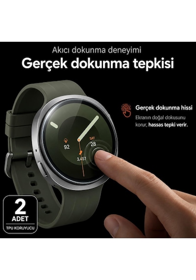 Samsung Galaxy Watch 9 44mm İle Uyumlu Ekran Koruyucu Tpu, Tam Kaplayan Akıllı Saat Koruması 2 Adet, Çizilmeye Dayanıklı Koruma Sm-l350