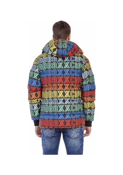 Cipo & Baxx Cm186 Multi Color Erkek Şişme Mont Siyah