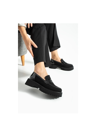 Kadın Yüksek Taban Günlük Loafer Vela - Siyah Siyah