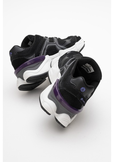 Hammer Jack Kadın Bağcıklı Rahat Kalın Taban Sneaker Hj 25009z Siyah Siyah