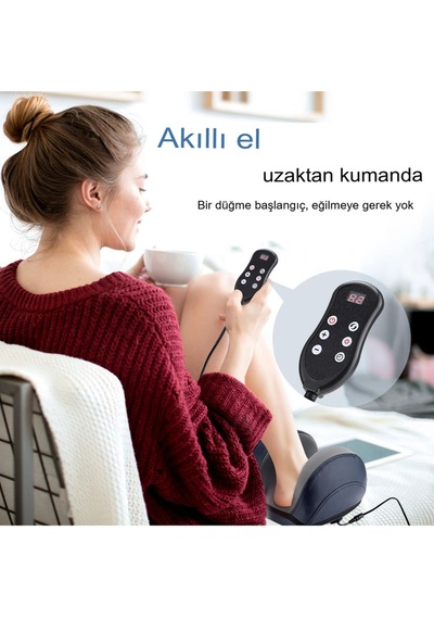 Kablosuz 3d Ayak & Baldır Masaj Aleti, Derin Yoğurma & Isıtma Rahatlama Elastomer Bacak Masaj Aleti Siyah
