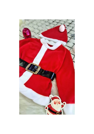 Pazarız Noel Baba Kız- Erkek Çocuk Kostüm-yılbaşı Çocuk Kostüm Turuncu