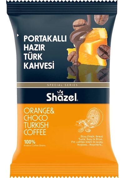 Shazel Portakallı Hazır Türk Kahvesi 100 Gr X 6 Adet Öğütülmüş