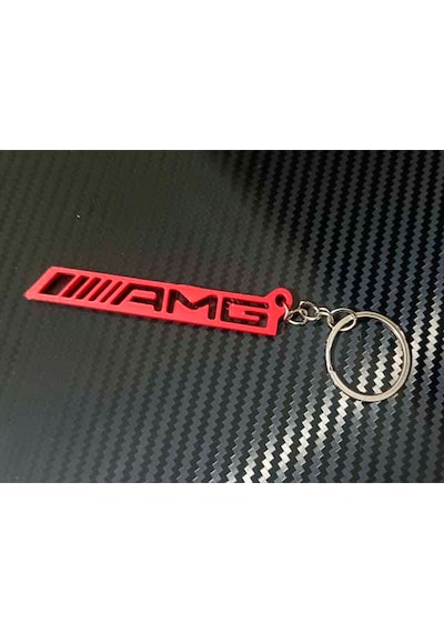 Mercedes Amg Anahtarlık Kırmızı Plastik