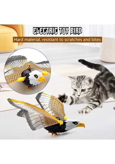 Elektrikli Uçan Kartal Kedi Oyuncağı 2 Li Paket Asılı Uçan Kuş Kedi Oyuncakları Hareketli Kanatlı İnteraktif Kedi Oyuncağı Ev Kedileri İçin Oyun