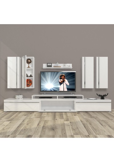 Decoraktiv Ekoflex 8d Mdf Tv Ünitesi Tv Sehpası Beyaz