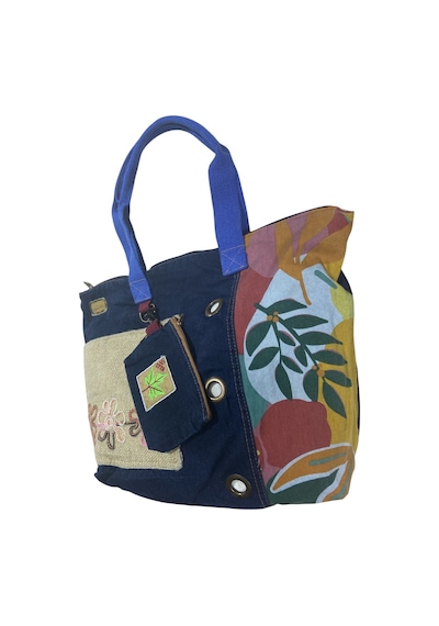 Vintage Salaş Çok Renkli Orta Boy Günlük Seyahat Gezi Omuz Çantası 36cmx34cm Bordo