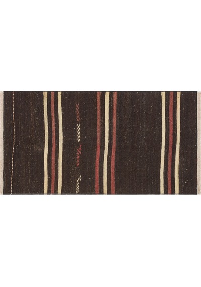 El Dokuma Çizgili Keçi Kılı Yün Kilim