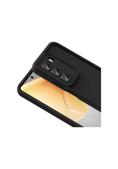 Zore İnfinix Hot 50 4g Kılıf Kamera Korumalı Msra Ananas Kapak - Siyah Siyah