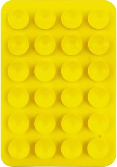 Maks Technology Kare Öpücüklü 03 Mkst Çift Taraflı Silikon Tutucu 5,50cm X 8cm - Sarı Sarı