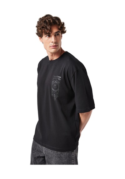 Gsstore X Midground Erkek Basic T-shirt E251228 Siyah Gsstore X Midground Erkek Basic T-shirt E251228 Siyah