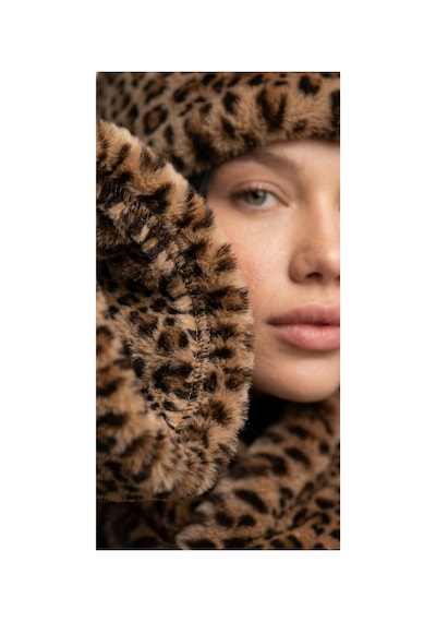 Emybox 2 Li Peluş Kalpak Atkı Takım Kadın Kışlık Peluş Şapka Ve Boyunluk Seti Yumuşak, Şık Ve Sıcak Kahve Leopar