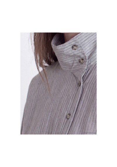 LC Waikiki Alıta Cıty Farkıyla Lcw Modest Gri Asimetrik Dik Yaka Çizgili Kadın Gömlek Gri - 931522880 Gri LC Waikiki Alıta Cıty Farkıyla Lcw Modest Gri Asimetrik Dik Yaka Çizgili Kadın Gömlek Gri - 931522880 Gri