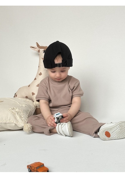 MiaBaby Kısa Kol Taytlı Takım Mia2xtytv Vizon