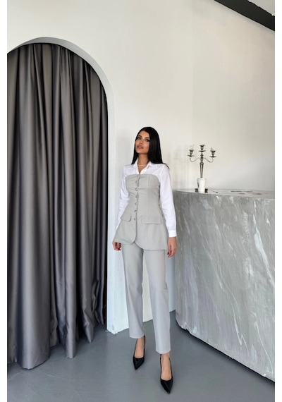 Defymoda Tasarım Takım - Gri Gri