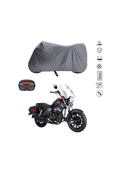 Kuba Superlight 200 Arka Çanta Uyumlu Motosiklet Branda Su Geçirmez Motor Branda