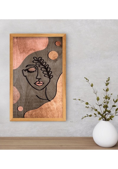 Bk Home Minimalist Woman Dekoratif Retro Ahşap Tablo-1 (551089194)