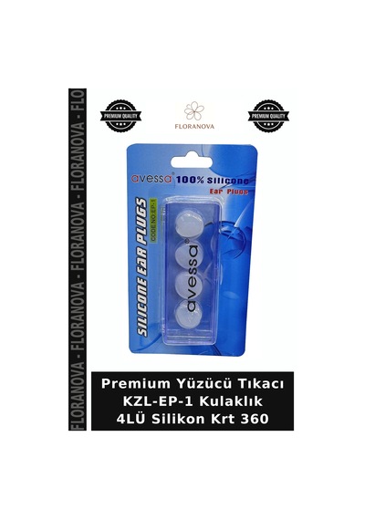 Premium Yüzücü Tıkacı Kzl-ep-1 Kulaklık 4lü Silikon Krt 360 Çok Renkli