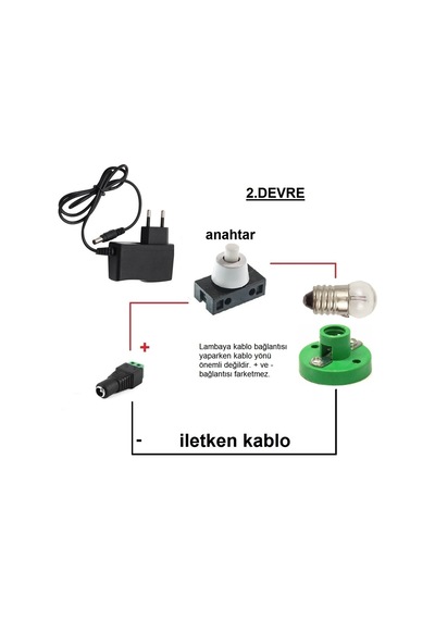 Kutulu 3 İn 1 Basit Lamba Ve Dimmer Deney Seti 3 Devre - Öğrenci Elektrik Devresi