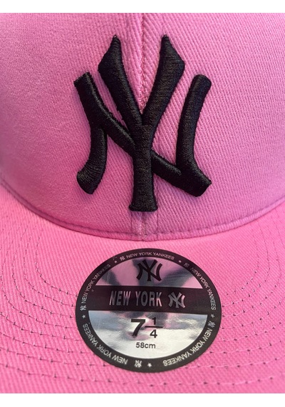 Hamze Ny Newyork Nakışlı Hiphop Snapback Rapper Drip Şapka Cap Pembe - Siyah