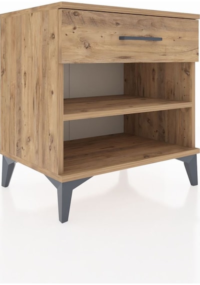 Hyperion Komodin Tek Raflı Tek Çekmeceli 60x44x64 Çam-çam Atlas Çam