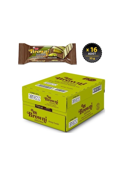 Browni Intense Antep Fıstıklı Kek 35 G X 16 Adet