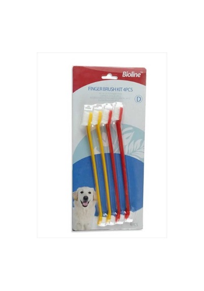 Bioline Fınger Brush Köpek Diş Fırçası 4'lü