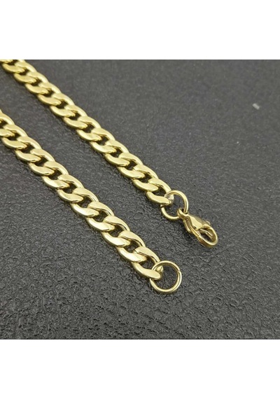 Chavin Figaro Yassı 60 Cm. 7Mm. Çelik Erkek Zincir Du15-7 (478257264) Altın