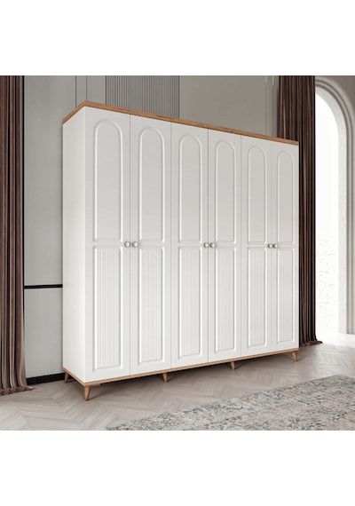 Guneystore Bohem 6 Kapaklı Komple Mdf Gardırop