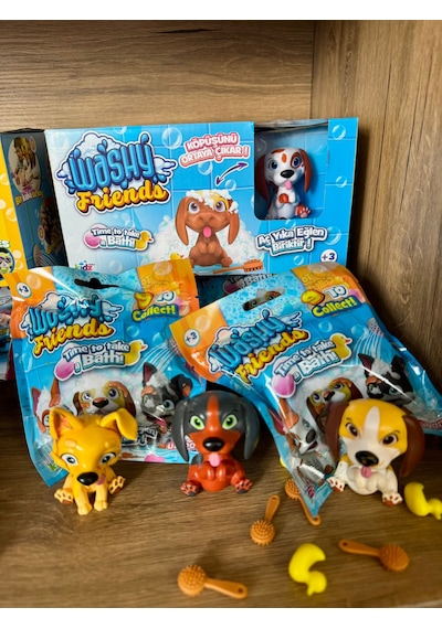 Washy Friends Köpüşünü Ortaya Çıkar Sürpriz Köpek Figürü 1 Adet Sevimli Köpekler