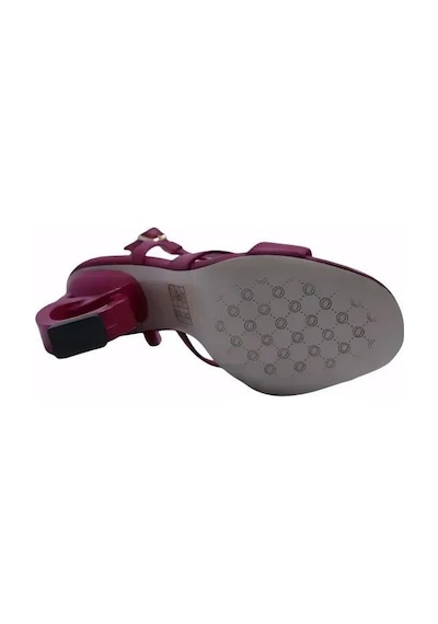 Poletto Hakiki Deri Fusya Sandalet Topuklu 6564 220-883 Fuşya