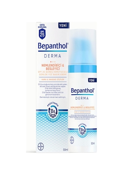 Bepanthol Derma Nemlendirici ve Besleyici SPF 25 Yüz Bakım Kremi 50 ML
