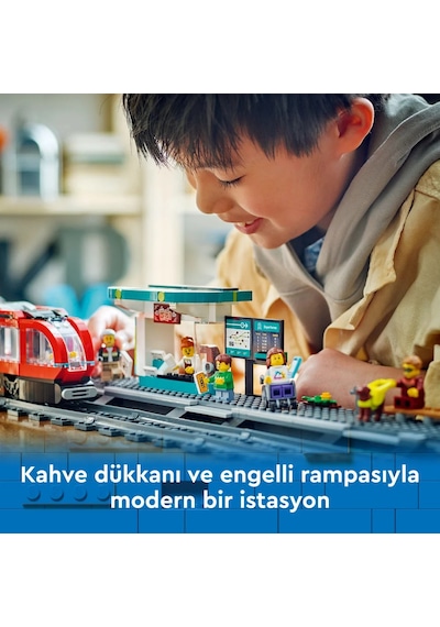 LEGO® City Şehir Merkezi Tramvay İstasyonu 60423 - 7 Yaş ve Üzeri Oyuncak Tren ve Araç Meraklıları için Yaratıcı Oyuncak Yapım Seti (811P)