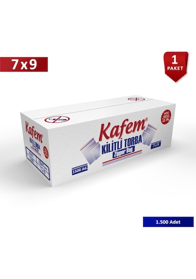 7 X 9 Cm Kilitli Poşet / Naylon Torba 1500 Adet - Kafem