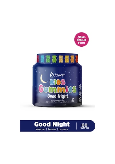 Gummies Good Night Kıds 60 Çiğnenebilir Form