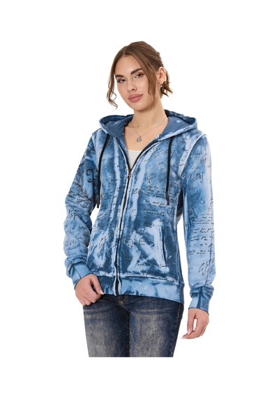 Cipo & Baxx Wl379 Kadın Hoodie Sweatjacket Cipo&baxx Şık, Rahat Ve Modern Tasarım Blue