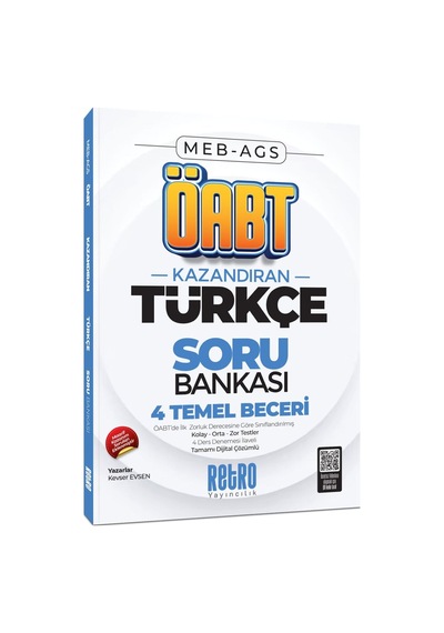 2026 Meb Ags Kazandıran Öabt Türkçe Öğretmenliği 4 Temel Beceri Soru Bankası Retro Yayınları