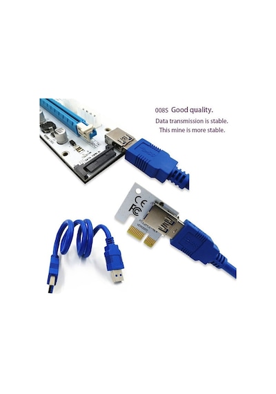 Pcı-E 1X To 16X Usb 3.0 Riser Yükseltici Kart 4748A Uzatma Btc Et