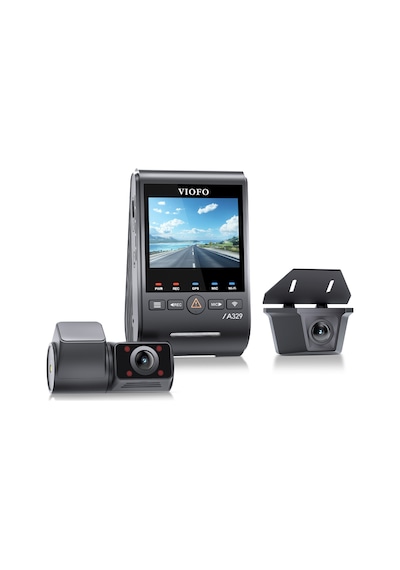 Viofo A329sw 3 Kameralı Ön+iç+arka Dış Su Geçirmez 4k+2k+2k Sony Starvıs 2 Sensör Gps'li Araç Kamerası